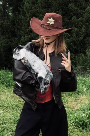 Vintage Western Cowboy Hat for Women - Outdoor Travel Jazz Hat, Sun Protection for Small Faces, Retro Style