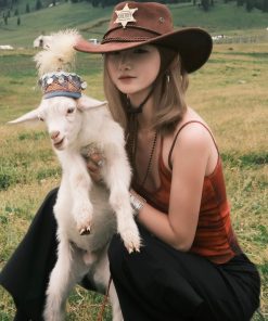 Vintage Western Cowboy Hat for Women - Outdoor Travel Jazz Hat, Sun Protection for Small Faces, Retro Style