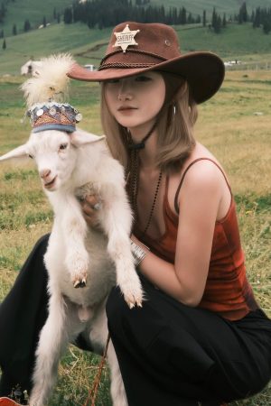 Vintage Western Cowboy Hat for Women - Outdoor Travel Jazz Hat, Sun Protection for Small Faces, Retro Style
