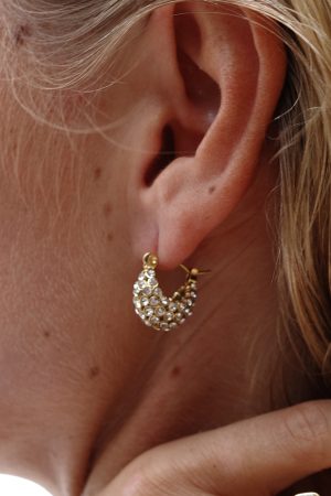 Vintage Zircon Drop Earrings for Women - High-End Titanium Steel Ear Clips, Fashionable Design, Elegant Temperament