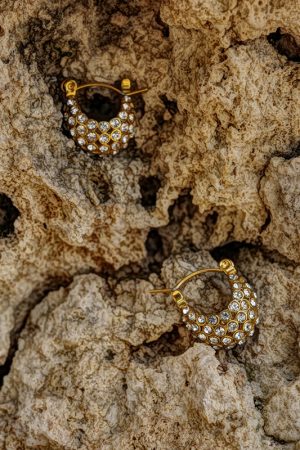 Vintage Zircon Drop Earrings for Women - High-End Titanium Steel Ear Clips, Fashionable Design, Elegant Temperament