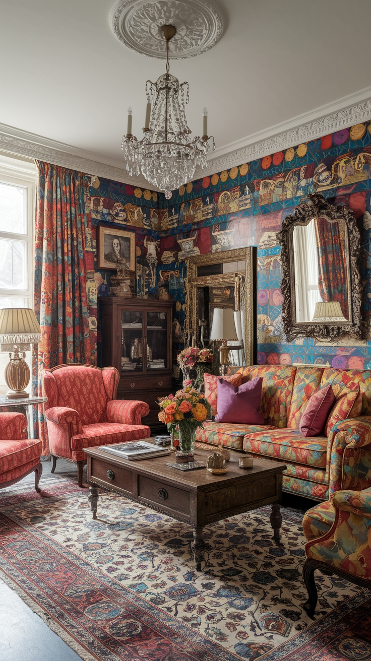 Embracing Vintage Maximalism Living Room Decor outfit idea