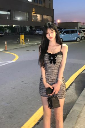 Waist-Cinching Bow Tie Camisole Dress for Women - Stylish Sweet & Spicy Fitted Short Skirt for Spring and Summer