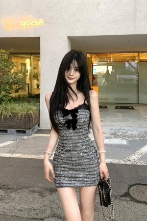Waist-Cinching Bow Tie Camisole Dress for Women - Stylish Sweet & Spicy Fitted Short Skirt for Spring and Summer