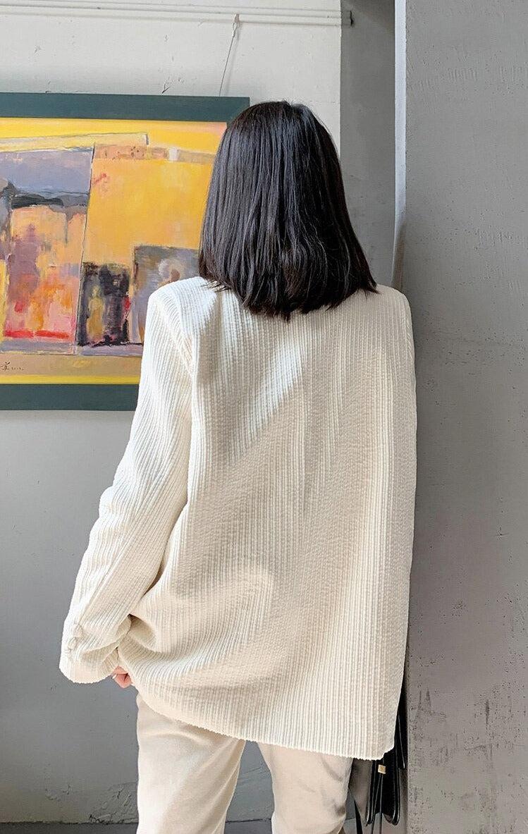 Warm Autumn Color Outfits, Grunge Woman Outfits - Light Academia Corduroy Blazer Warm Autumn Color Outfits, Grunge Woman Outfits - Light Academia Corduroy Blazer