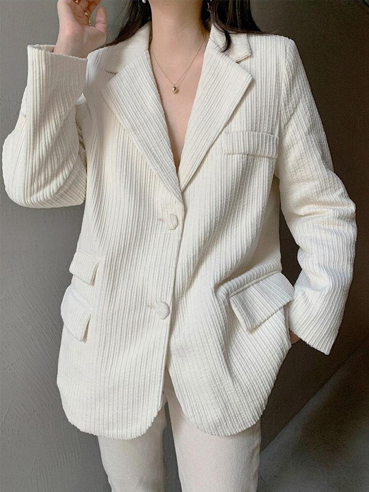 Warm Autumn Color Outfits, Grunge Woman Outfits - Light Academia Corduroy Blazer Warm Autumn Color Outfits, Grunge Woman Outfits - Light Academia Corduroy Blazer