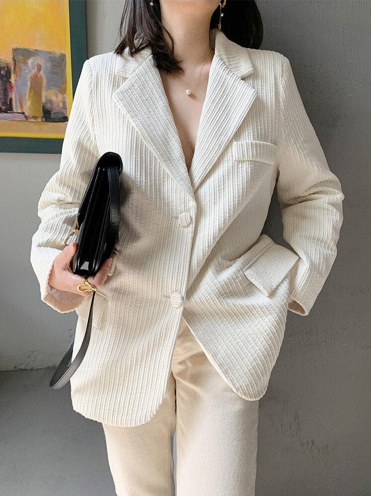 Warm Autumn Color Outfits, Grunge Woman Outfits - Light Academia Corduroy Blazer Warm Autumn Color Outfits, Grunge Woman Outfits - Light Academia Corduroy Blazer