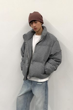 Warm Duck Down Sheepskin Coat with Stand Collar - Autumn Winter Outerwear for Trendy Style