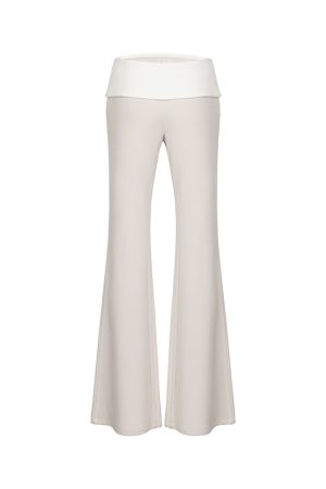 Warm Fleece Brushed Deerskin Supermodel Set - High-End Autumn Winter Two-Piece Top & Flared Long Pants for Chic Style