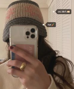 Warm Knitted Crochet Fisherman Bucket Hat with Nordic Snowflakes â€“ Korean Style Winter Accessory for Cozy Fashion