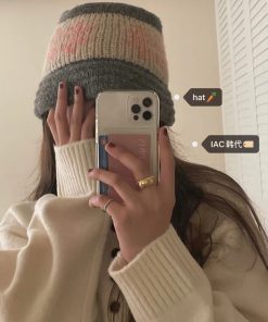 Warm Knitted Crochet Fisherman Bucket Hat with Nordic Snowflakes â€“ Korean Style Winter Accessory for Cozy Fashion