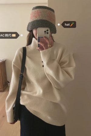 Warm Knitted Crochet Fisherman Bucket Hat with Nordic Snowflakes â€“ Korean Style Winter Accessory for Cozy Fashion