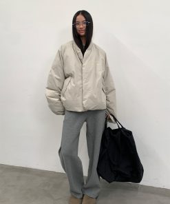 Warm Stand Collar Cotton Cardigan Jacket for Couples - Winter Fashion, American Style, Cozy Layering Essential