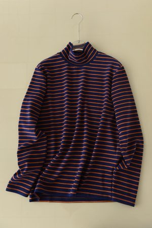 Warm Thickened Brushed Fleece High-Neck Long Sleeve Thermal T-Shirt - Color-Printed Striped Australian Wool Base Layer