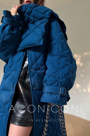 Warm Winter White Duck Down Scarf Loose Down Jacket - Women's Mid-Length Coat for 2025, Cozy Layering Essential