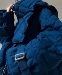 Warm Winter White Duck Down Scarf Loose Down Jacket - Women's Mid-Length Coat for 2025, Cozy Layering Essential