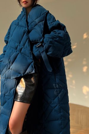 Warm Winter White Duck Down Scarf Loose Down Jacket - Women's Mid-Length Coat for 2025, Cozy Layering Essential