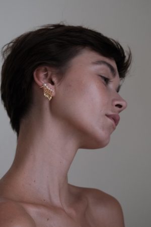 Wheat Ear Tassel Pearl Earrings - High-End Niche Design Ear Clips for Fashion-Forward 2025 Style