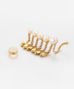 Wheat Ear Tassel Pearl Earrings - High-End Niche Design Ear Clips for Fashion-Forward 2025 Style