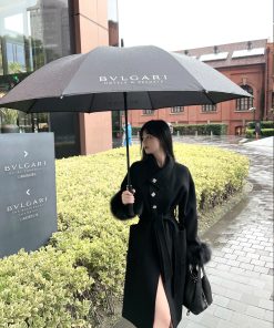 White Double-Sided Wool Coat for Women, Stylish Unique Winter Coat with Fox Fur Trim, Perfect for Petite Fashion Lovers