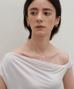 White Drip Glaze Enamel Round Ring Earrings with Gold and Silver Stripes, Minimalist Cool Style for Modern Fashion Lovers