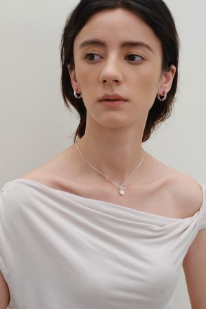 White Drip Glaze Enamel Round Ring Earrings with Gold and Silver Stripes, Minimalist Cool Style for Modern Fashion Lovers