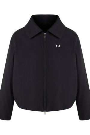 White Duck Down Lapel Jacket - Logo Printed Casual Coat for Autumn Winter - Warm Fashion Outerwear