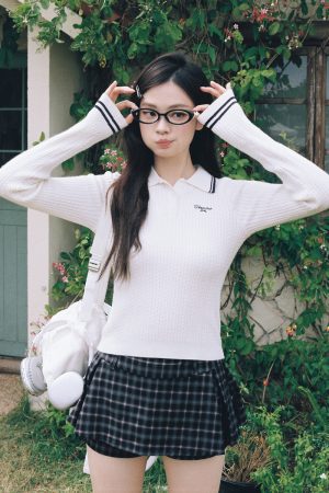 White Knit Sweater for Women - Autumn Winter 2025, Chic Lazy Vibe, High-End Feel, Cozy Fashion Essential