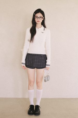 White Knit Sweater for Women - Autumn Winter 2025, Chic Lazy Vibe, High-End Feel, Cozy Fashion Essential