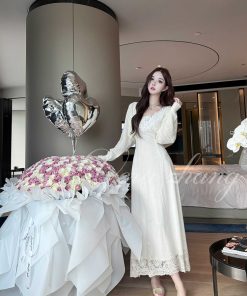 White Lace Sleeveless Dress for Women - Mid-Length Summer Style, Moonlight Design, Elegant and Timeless Fashion