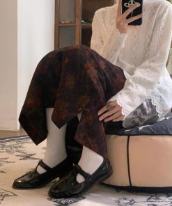 White Lace Top with Half-High Collar, Long Sleeve, French Style Gentle Girl Design, Perfect for Fall and 90s Aesthetic