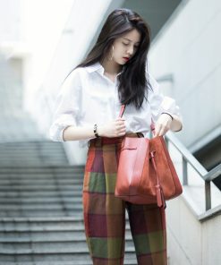 White Mid-Length Shirt for Women - Celebrity Style Summer Loose Plus-Size Top in Solid Color, Trendy Niche Fashion