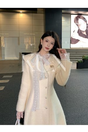 White Polka Dot Chiffon Shirt for Women - Elegant K-Drama Style, Versatile Spring Fashion 2025