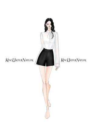 White Polka Dot Chiffon Shirt for Women - Elegant K-Drama Style, Versatile Spring Fashion 2025