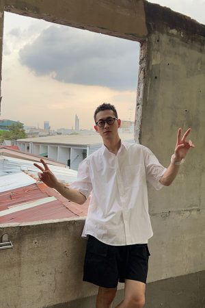 White Short Sleeve Casual Shirt for Boys - Summer Youth Korean Style Loose Fit Top