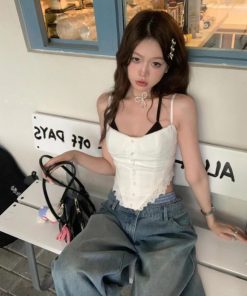 White Strapless Lace Trim Slimming Top - Sexy Sweet Spicy Style for Hot Girls, Perfect for 90s and Y2K Fashion Trends