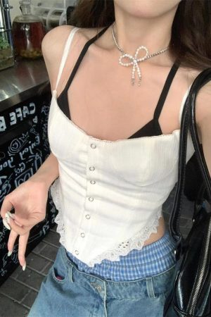 White Strapless Lace Trim Slimming Top - Sexy Sweet Spicy Style for Hot Girls, Perfect for 90s and Y2K Fashion Trends