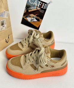 White Thick-Soled Sneakers for Spring 2025 - Versatile Casual Board Shoes for Students - Trendy Niche Design