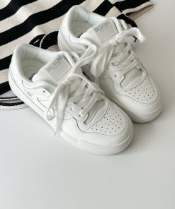 White Thick-Soled Sneakers for Spring 2025 - Versatile Casual Board Shoes for Students - Trendy Niche Design