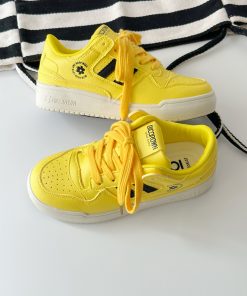 White Thick-Soled Sneakers for Spring 2025 - Versatile Casual Board Shoes for Students - Trendy Niche Design