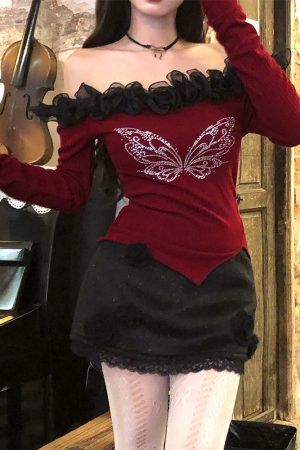 White Tower Rose French Lace Midi Skirt for Women - A-Line Slimming Bodycon Design, Sweet and Spicy Autumn Winter Style