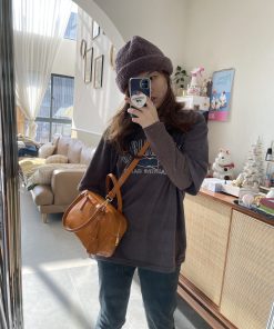 Wide-Brimmed Wool Hat - Face-Slimming Sweet Bean Bowl Hat in Korean Style for Cozy Fashion