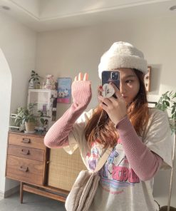 Wide-Brimmed Wool Hat - Face-Slimming Sweet Bean Bowl Hat in Korean Style for Cozy Fashion