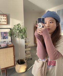 Wide-Brimmed Wool Hat - Face-Slimming Sweet Bean Bowl Hat in Korean Style for Cozy Fashion