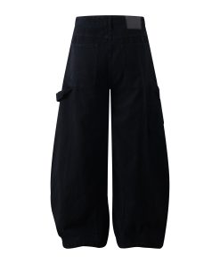 Wide-Leg Baggy Curved Blade Pants - Casual American Banana Style for a Cleanfit Look
