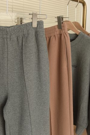 Wide-Leg Casual Sweatpants with Strong Twisted Texture and Three-Dimensional Cutting, Relaxed Elastic Waist, Trendy 2025 Style