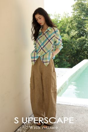 Wide-Leg Linen Pants in Old Money Style - Breathable Draped Workwear with Pockets for Effortless Chic