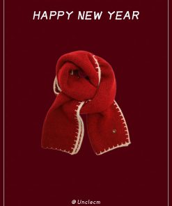 Winter Fair Isle Knitted Balaclava Hat for Women - Retro New Year Style Scarf for Christmas Atmosphere