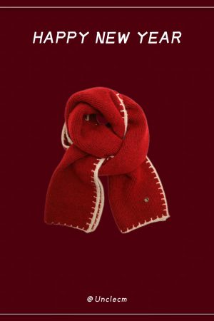 Winter Fair Isle Knitted Balaclava Hat for Women - Retro New Year Style Scarf for Christmas Atmosphere