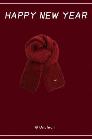 Winter Fair Isle Knitted Balaclava Hat for Women - Retro New Year Style Scarf for Christmas Atmosphere